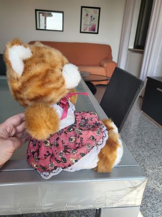 Peluche gattino con vestitino