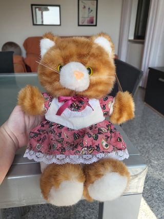 Peluche gattino con vestitino