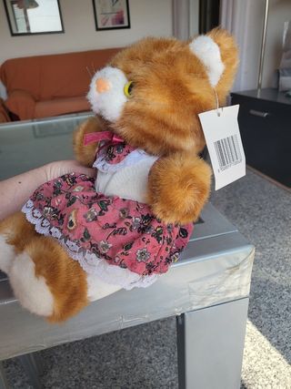 Peluche gattino con vestitino