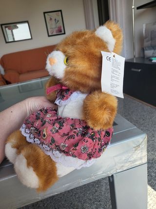 Peluche gattino con vestitino