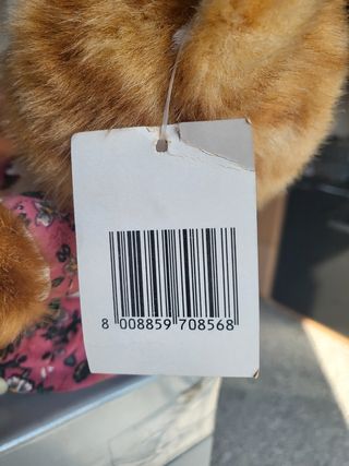 Peluche gattino con vestitino