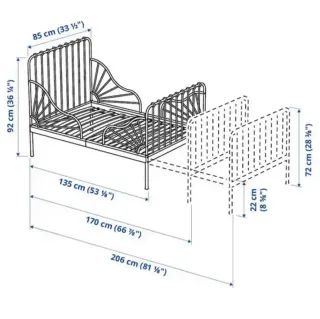 Cama IKEA extensible.