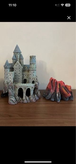 Castillo y volcan acuario