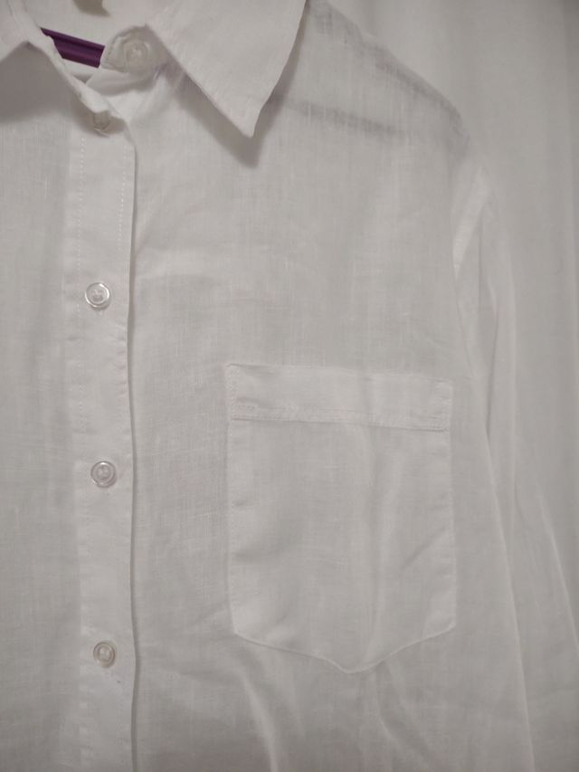 Camisa lino blanca