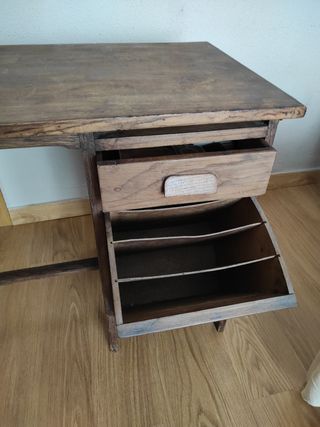 Mesa escritorio madera antigua