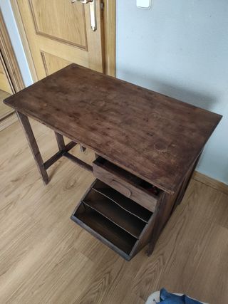Mesa escritorio madera antigua