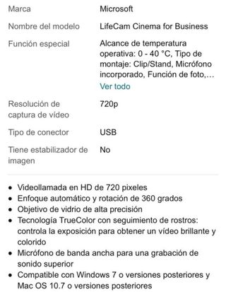 Webcam Microsoft