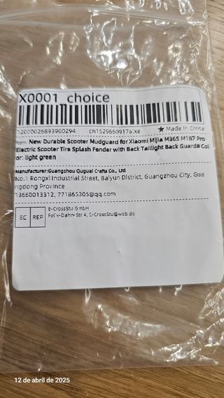 Luz trasera patinete Xiaomi