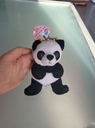Peluche panda con etichetta