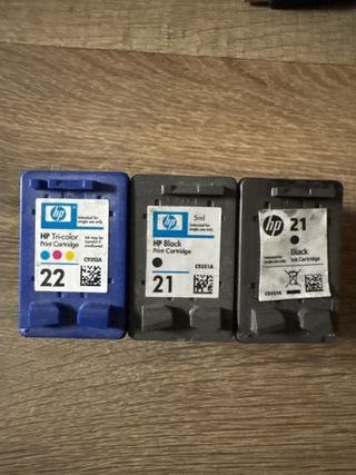 Cartuchos tinta hp vacíos 21 y 22