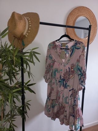 Vestido suelto corto y ancho talla única