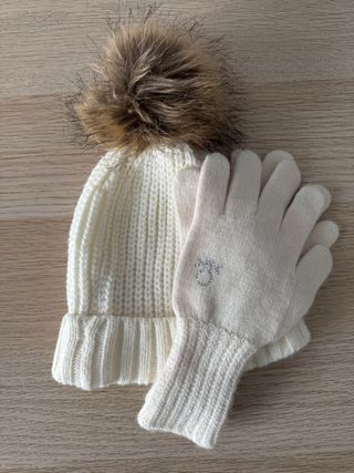Conjunto gorro y guantes niña