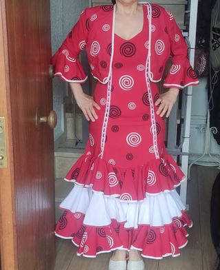 Traje gitana lunares multicolor talla 5