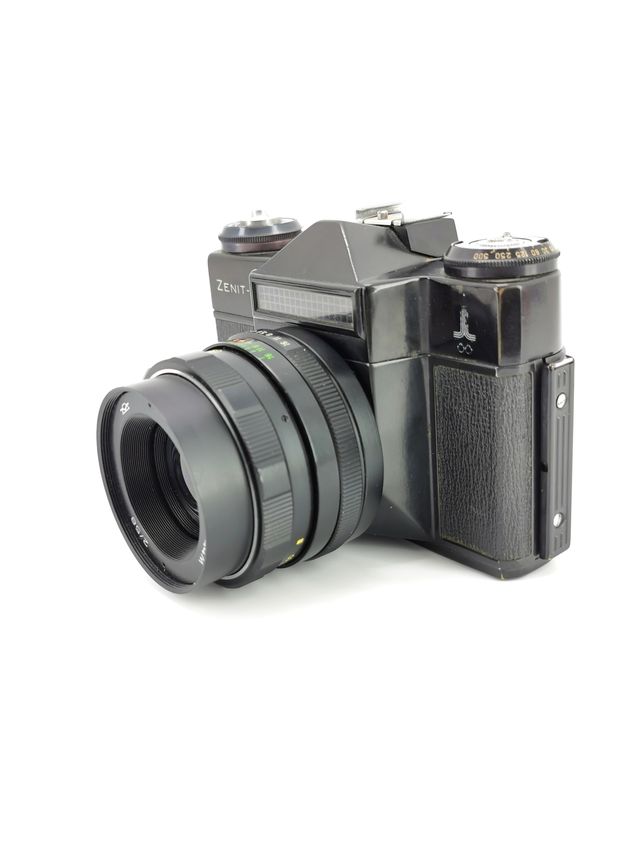 Cámara CARRETE Zenit-E Moskva 80 Olympic + objetiv