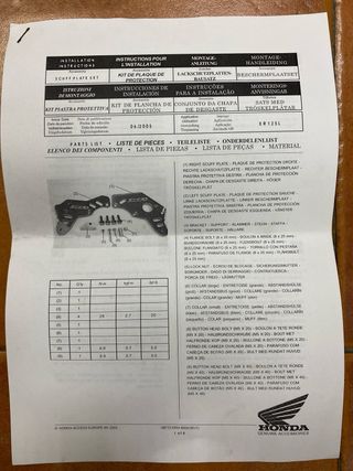 Protectores chasis Honda XR125L