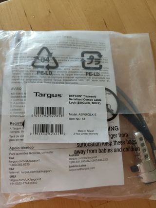 Cavo di sicurezza antifurto per PC Targus