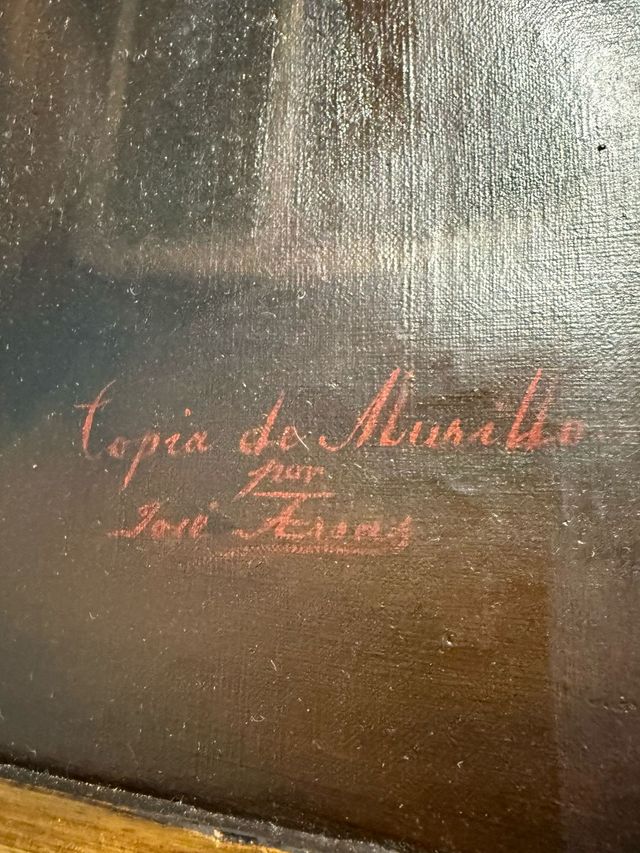 La Sagrada Familia y el pajarito, XIX, firmado,