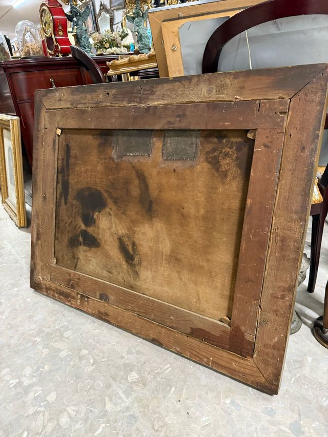 La Sagrada Familia y el pajarito, XIX, firmado,