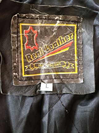 Chaleco vaquero cuero auténtico L Medida