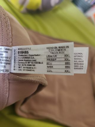 Body elevador pecho XXL. Tipo Faja colombiana 