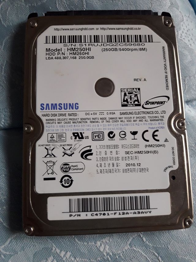 Disco rigido Samsung da 250 GB