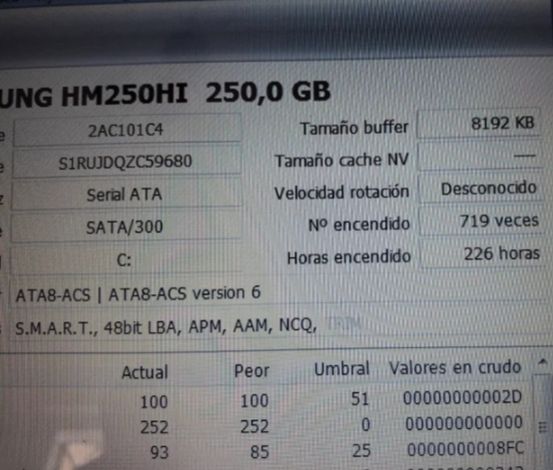 Disco rigido Samsung da 250 GB