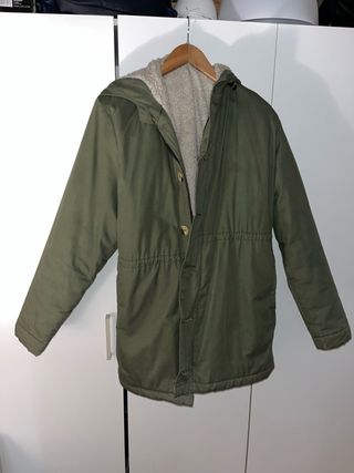 Chaqueta Parka Verde Militar American Apparel M