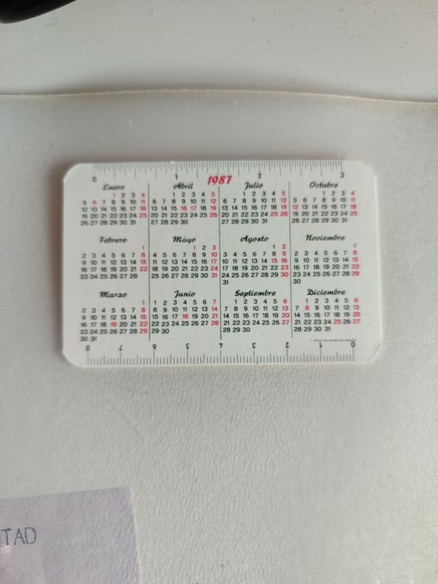 Calendario 1987