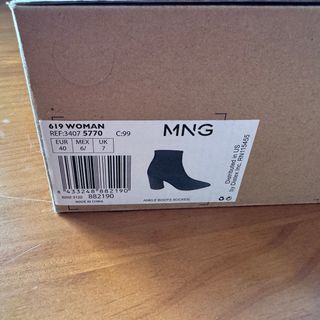 Botines negros calcetín MANGO talla 40