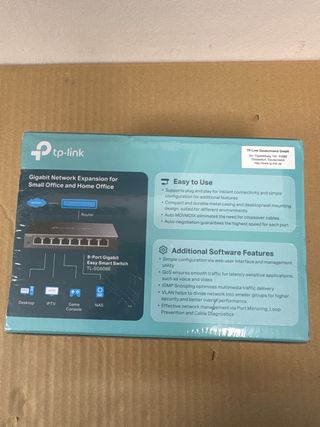 TPLink TLSG608E  Conmutador Ethernet Gigabit 