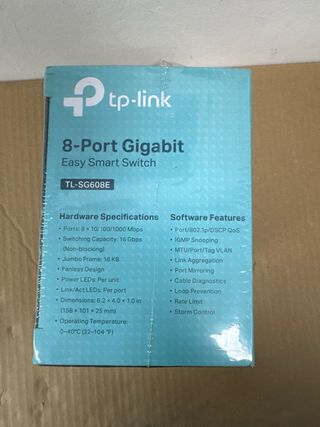TPLink TLSG608E  Conmutador Ethernet Gigabit 