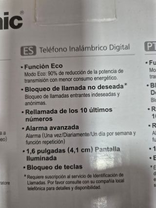 Teléfono inalámbrico Panasonic