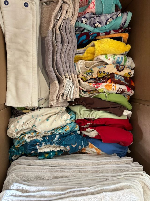 Gran lote de pañales de tela