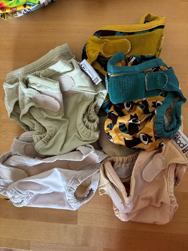 Gran lote de pañales de tela