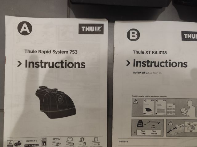 Thule Rapid System 753 paquete de 4 pies