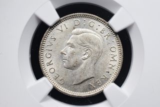 Moneda NGC MS62 6 Pence Plata 1944 | Jorge VI