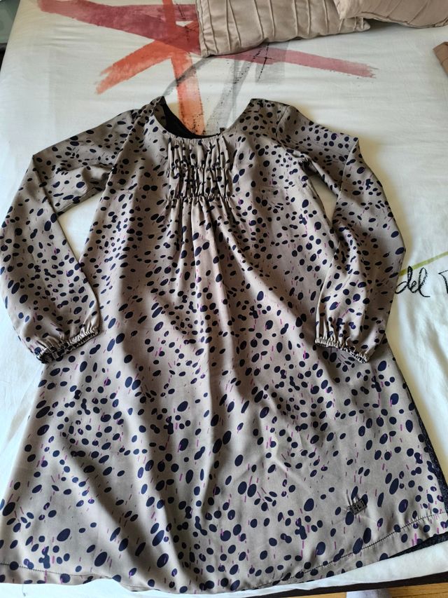 Vestido estampado y punto trasero ZyL talla M