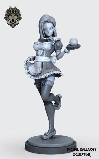 Androide 18 - Sirvienta figura resina dragon ball