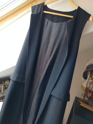 Chaleco vestir largo negro Zara.TM