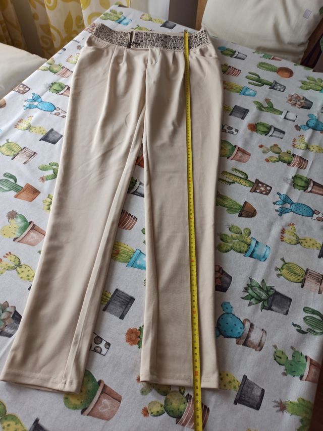 PANTALON BEIGE MUJER TALLA S