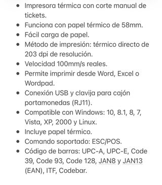 Impresora de Tickets
