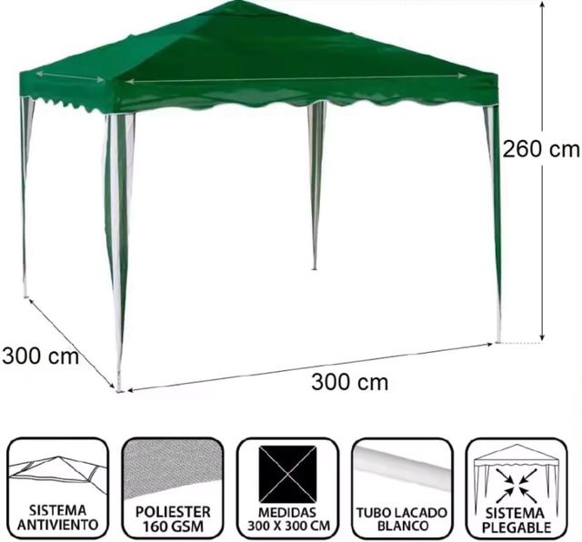 Tenda pieghevole 3x3. Nuovo.