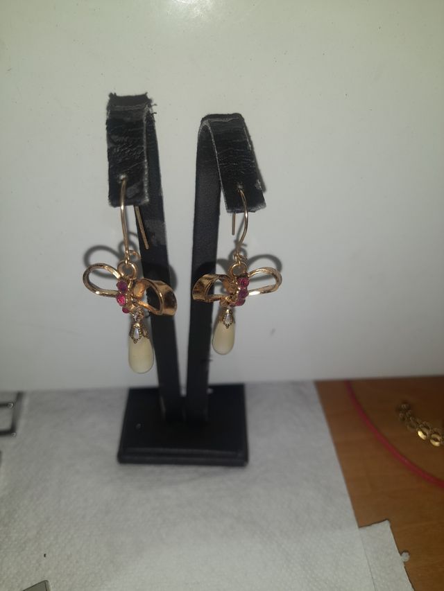 Orecchini dorati perle vintage