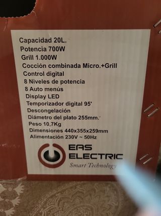 Microondas Nuevo. Aún en garantía 