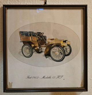 Quadro con stampa automobile d'epoca