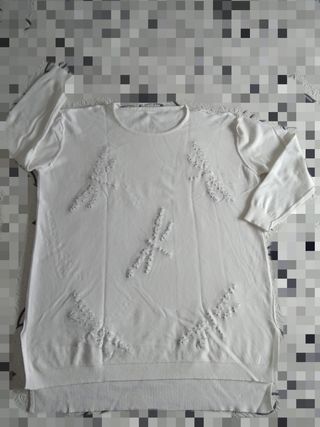 Jersey de perlas plateadas