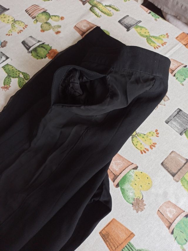 PANTALON GASA MUJER NEGRO 