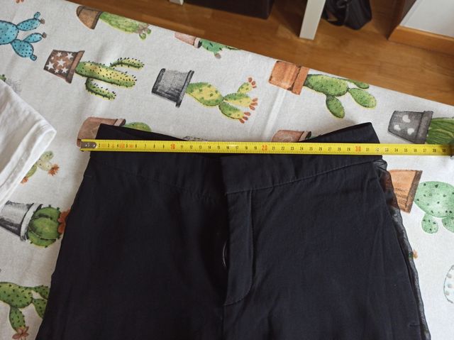 PANTALON GASA MUJER NEGRO 