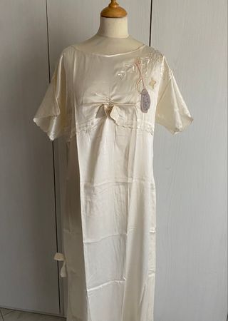 Camicia da notte Vintage in seta tg 42 IT Armelle