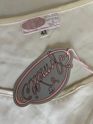 Camicia da notte Vintage in seta tg 42 IT Armelle
